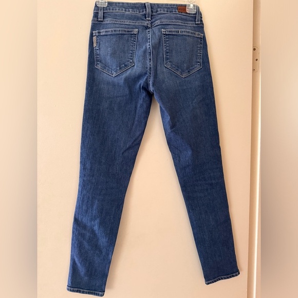 PAIGE Kylie Crop Women’s Distressed Blue Jeans. 5 Pocket Zip Up. Size 26 - Picture 2 of 7